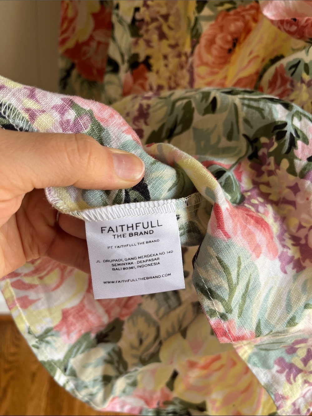 NWT Faithfull the Brand De Christin Venissa Pink Floral Smocked Maxi Dress Sz 10 - Picture 9 of 12